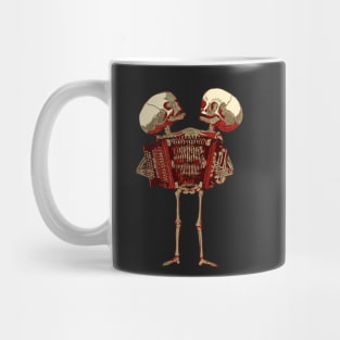 Siamese Twins Skeleton Playing The Accordion Mug